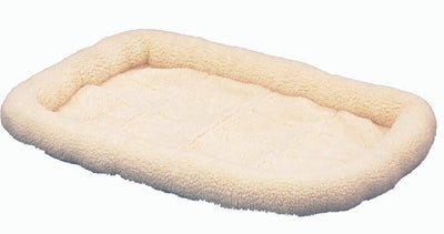 SnooZZy Sheepskin Bolster Kennel Dog Mat White LG