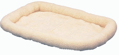 SnooZZy Sheepskin Bolster Kennel Dog Mat White XL