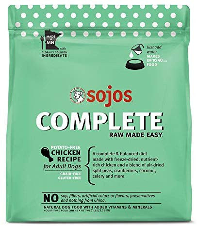 Made with real, fresh chicken as the first ingredient plus split peas, coconut, celery and more, and its packed with protein and nose-to-tail nourishment from raw ingredients in every bite. The formula is gently freeze-dried and loaded with health-boosting superfoods like ginger, kelp, kale and more. Just add water, soak to activate the raw goodness, and watch your pooch dive into his bowl every time!