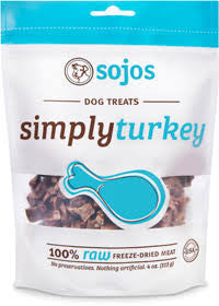 These mouth-watering morsels are the perfect training treat for dogs of all sizes.  Dogs love meat.  And that's just what they get with Sojos Simply Meat Treats.  It's the real raw meat your dog craves.  And for you it's all the more delicious knowin"