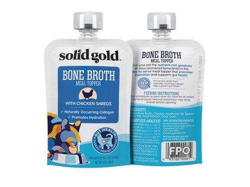 Solid Gold Bone Broth with Chicken Shreds Cat 12 / 3 oz