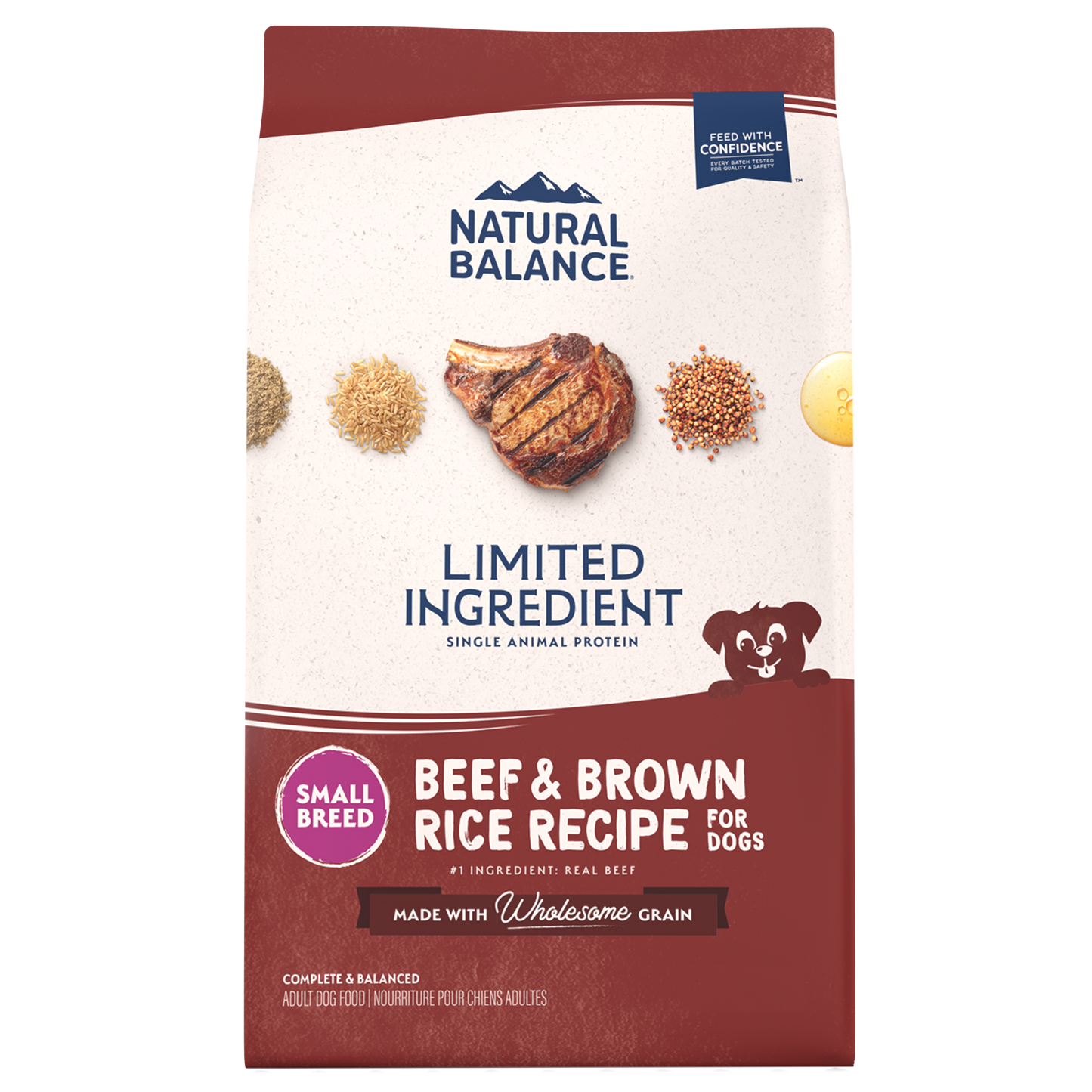 Natural Balance Pet Foods Limited Ingredient Small Breed Dry Dog Food Beef & Brown Rice 12 lb 723633014151