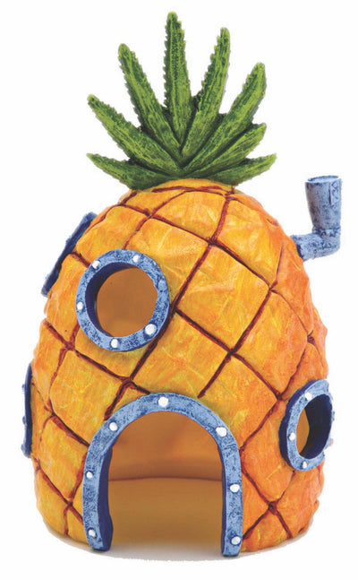 SpongeBob Pineapple Home Aquarium Ornament Orange, Grey, Green 6 in