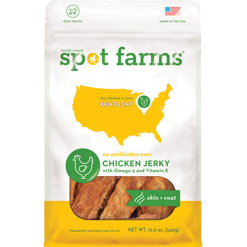 Spot Farms Dog Grain Free Jerky Skin & Coat Chicken 12oz