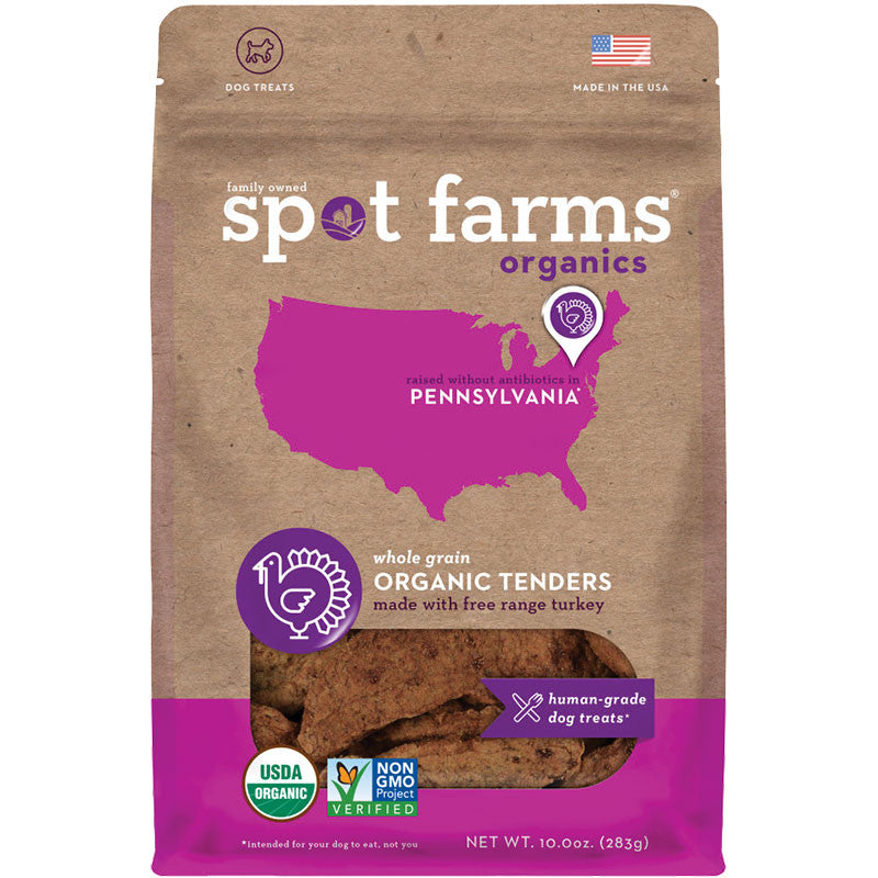 Spot Farms Dog Tenders Organic Turkey 10oz 072745975646