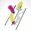 Spot Feather Boa Teaser Wand with Catnip Assorted 12 in - Cat