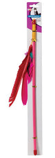 Spot Feather Dangler Teaser Wand Cat Toy Multi - Color 18