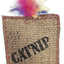 Spot Jute & Feather Sack Cat Toy with Catnip Brown 7 in