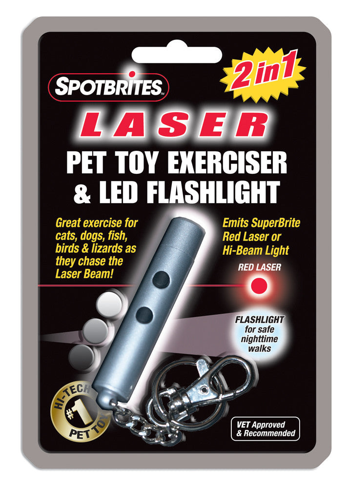 Spot Laser Original 2 in 1 Dog Toy Silver One Size