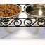 Spot Mediterranean Double Diner Dog Bowl Silver 1 Quart