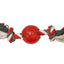 Spot Play Strong Ball with Rope Dog Toy Red 2.5 in