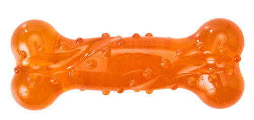 Spot Play Strong Scent - Sation Bone Dog Toy Orange 5in