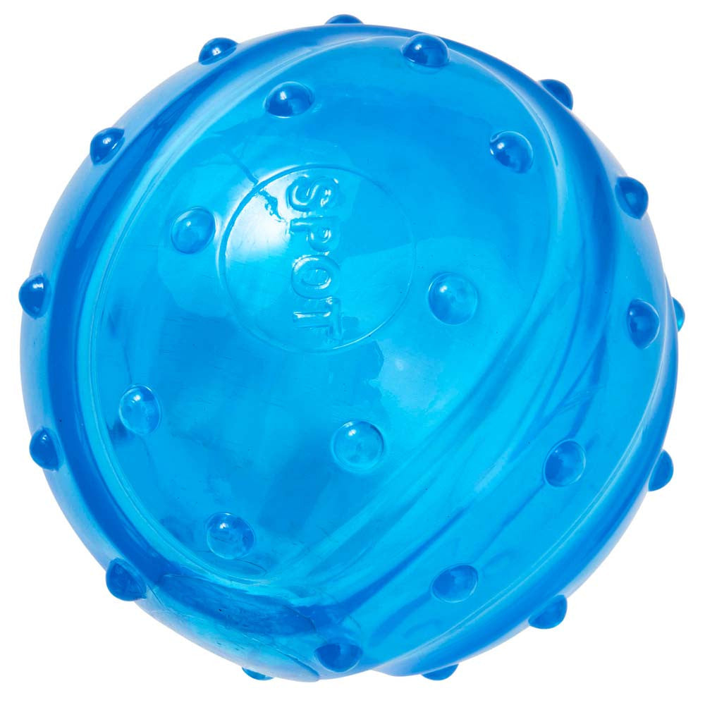 Spot Play Strong Scent-Station Ball Dog Toy Bacon Blue 3.25 in