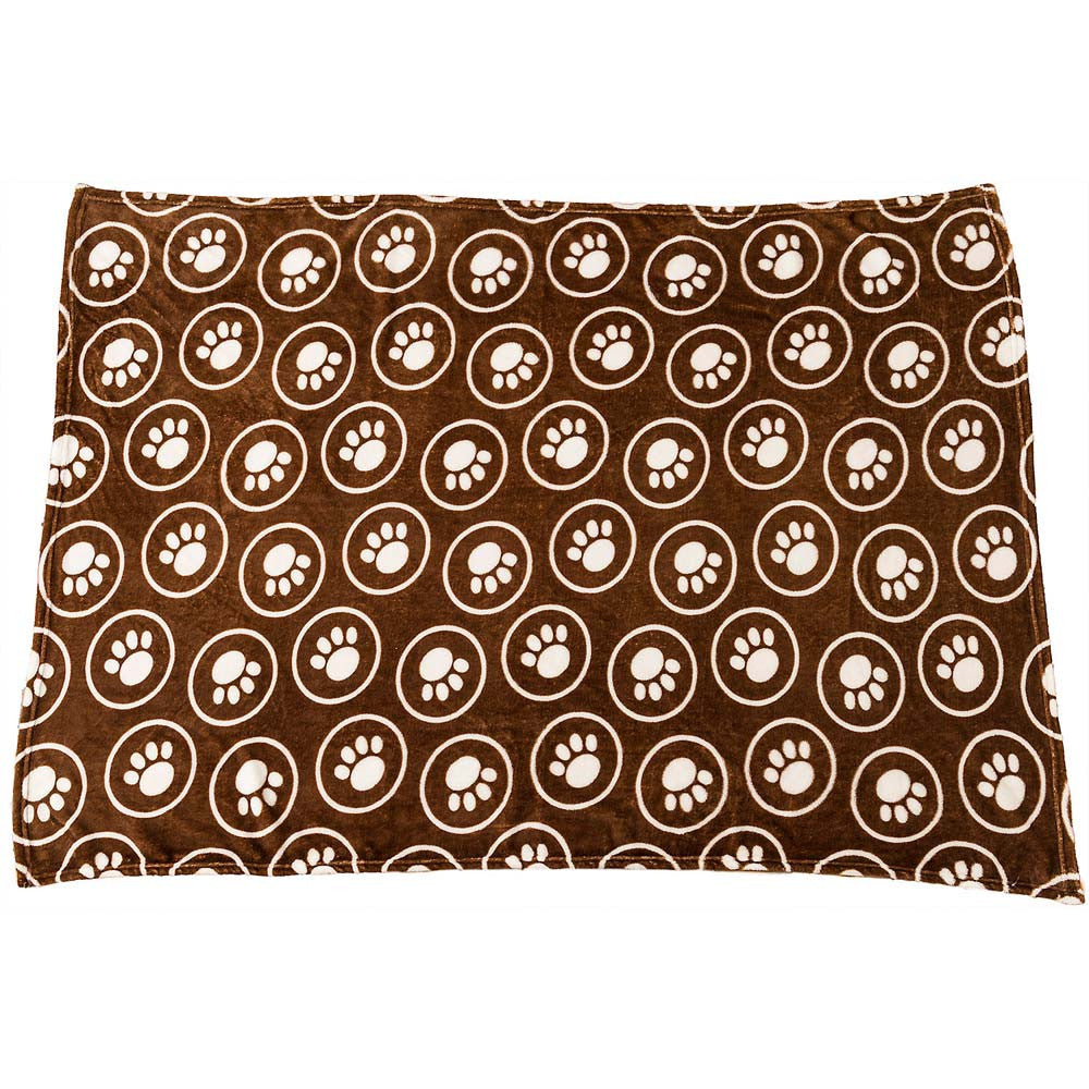 Spot Snuggler Paws/Circle Blanket Chocalate 40 in x 60 in