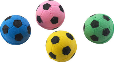 Spot Sponge Soccer Ball Cat Toy Multi - Color 4 Pack