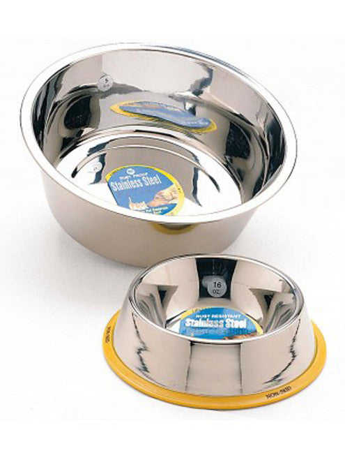 Spot Stainless Steel Mirror Finish No - Tip Dog Bowl Silver 32 Ounces