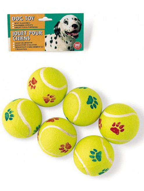 Spot Tennis Ball Dog Toy Assorted 6 Pack 2.5