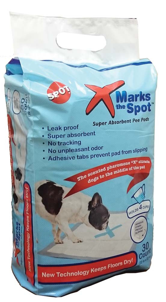 Spot X Marks The Spot Puppy Training Pads White 30 Pack 22 in x 22 in