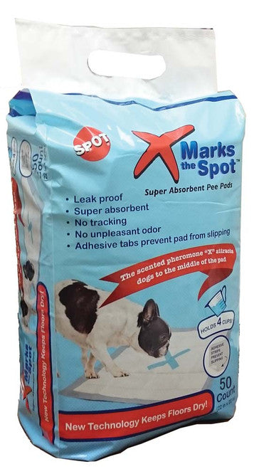 Spot X Marks The Puppy Training Pads White 50 Pack 22 in - Dog