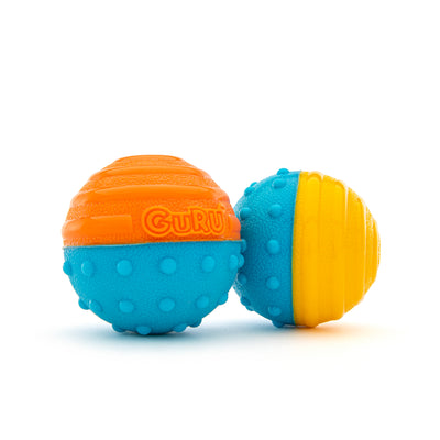 GURU Crunch & Squeak Ball Dog Toy Medium, 2 pk 850048425033