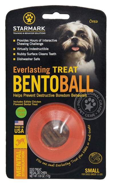 Starmark Everlasting Treat Bento Ball Dog Chew Toy Small 873199001307