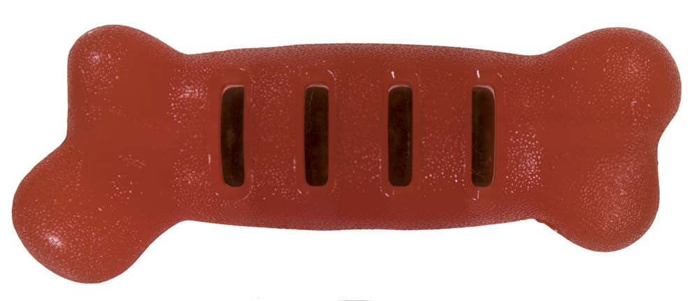 Starmark Flex Grip Treat Ringer Bone Red LG