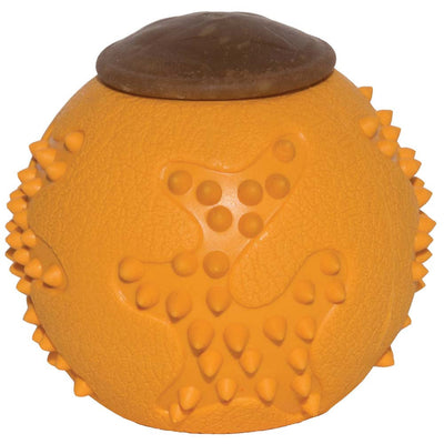 Starmark RubberTuff Dog Treat Ball Orange LG