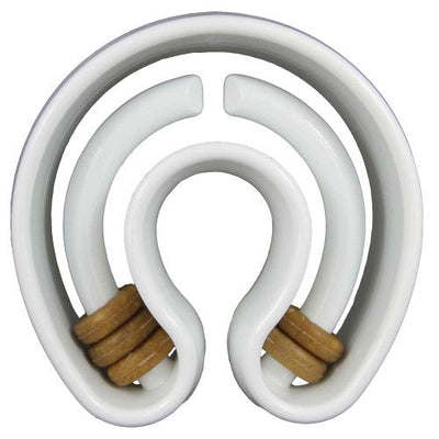 Starmark Treat Ringer Dog Toy Horseshoe White One Size