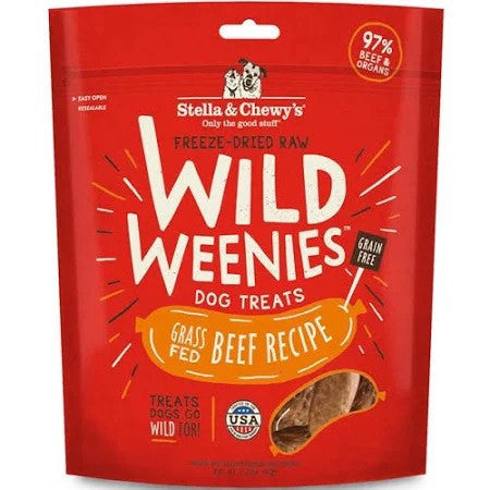 Stella & Chewie’s Wild Weenies Beef Recipe 3.25oz {L + 1x} 860288 - Dog