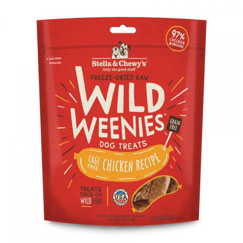 Stella & Chewie’s Wild Weenies Chicken Recipe 3.25oz {L + 1x} 860289 - Dog