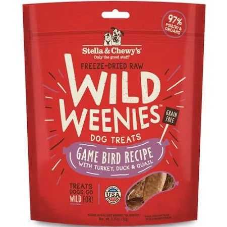 Stella & Chewie’s Wild Weenies Game Bird Recipe 3.25oz {L + 1x} 860293 - Dog