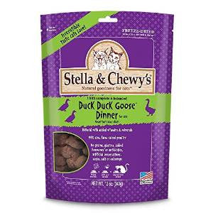 Stella & Chewy's 3.5 oz. Freeze-Dried Duck Duck Goose Dinner for Cats {L+1x} 860163{RR} 186011001127