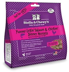 Stella & Chewy's 3.5 oz Freeze-Dried Yummy Lickin' Salmon & Chicken Dinner Cat {L+1x} 860169 186011001158