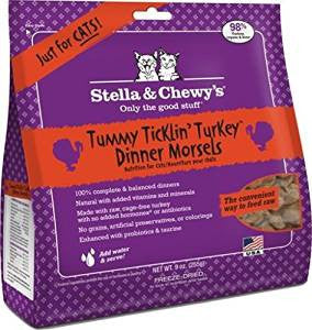 Stella & Chewy's 8 oz. Freeze-Dried Tummy Ticklin' Turkey Dinner for Cats {L+1x} 860167 186011001202