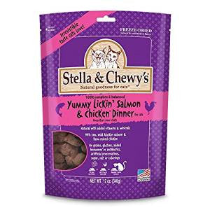 Stella & Chewy’s 8 oz Freeze - Dried Yummy Lickin’ Salmon Chicken Dinner Cat {L + 1x} 860170