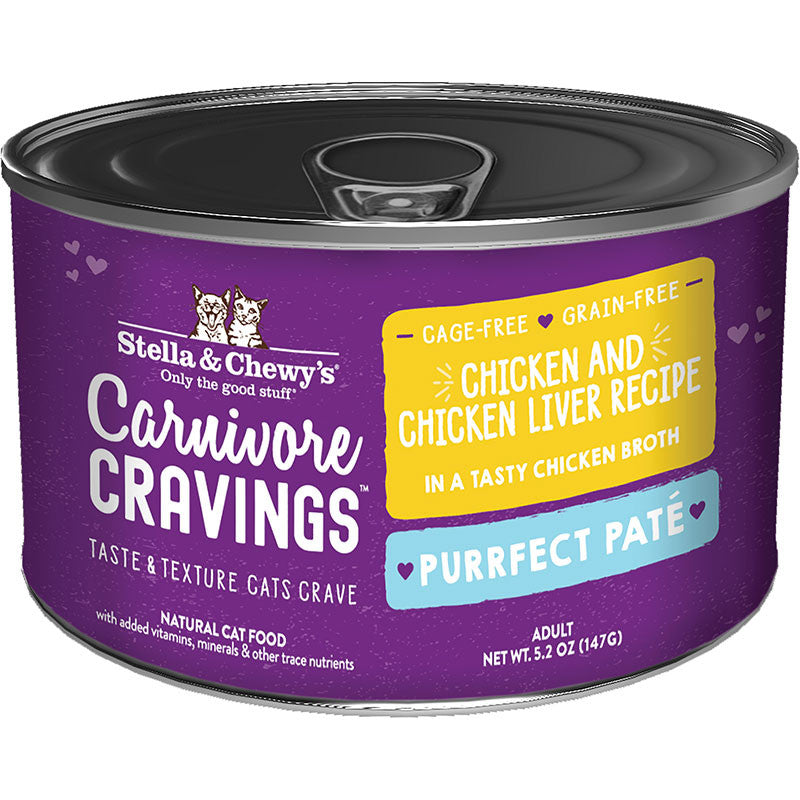 Stella & Chewy's Cat Carnivore Cravings Pate Chicken & Liver 5.2oz 810027371003