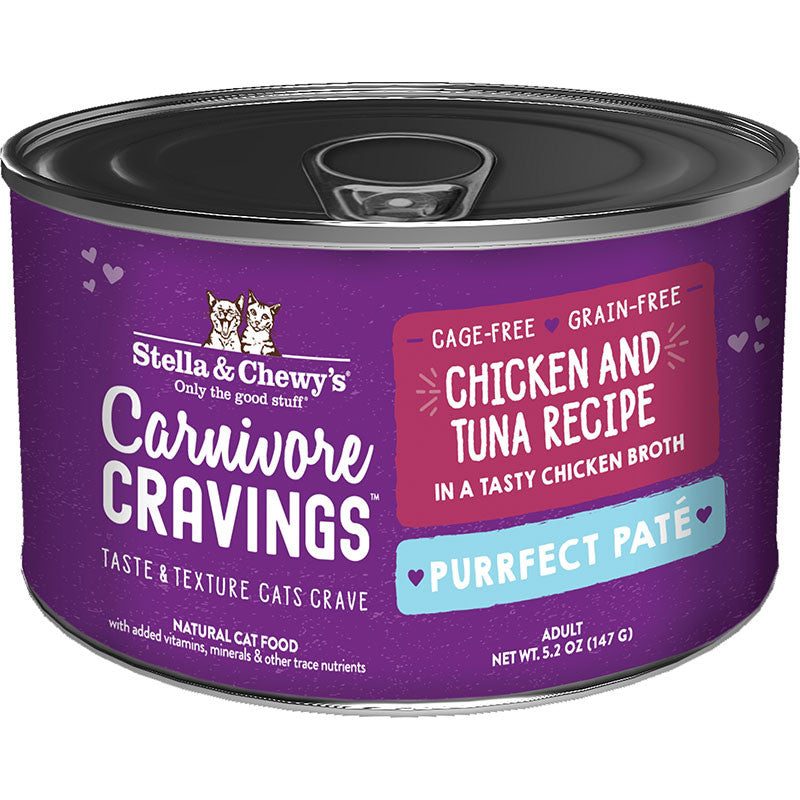 Stella & Chewy's Cat Carnivore Cravings Pate Chicken & Tuna 5.2oz 810027371041