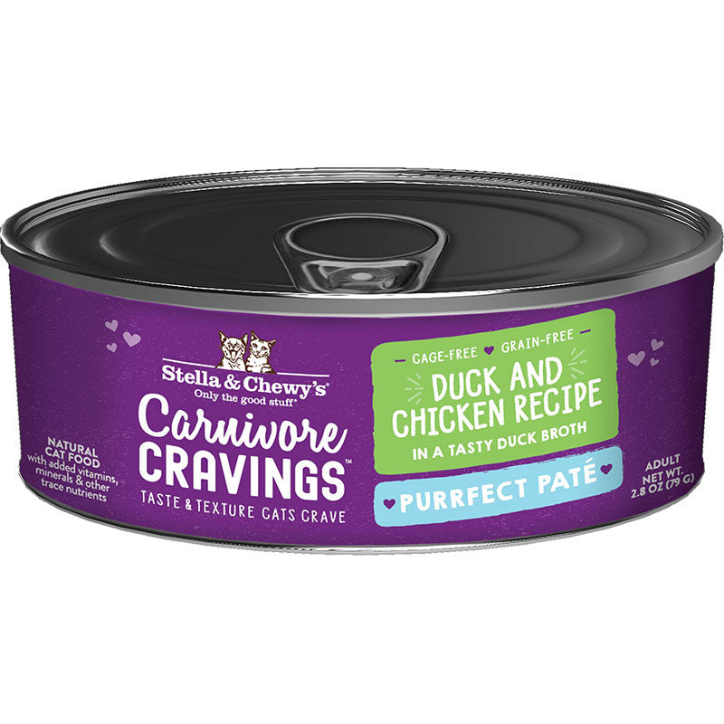 Stella & Chewy's Cat Carnivore Cravings Pate Duck & Chicken 2.8oz 810027371058