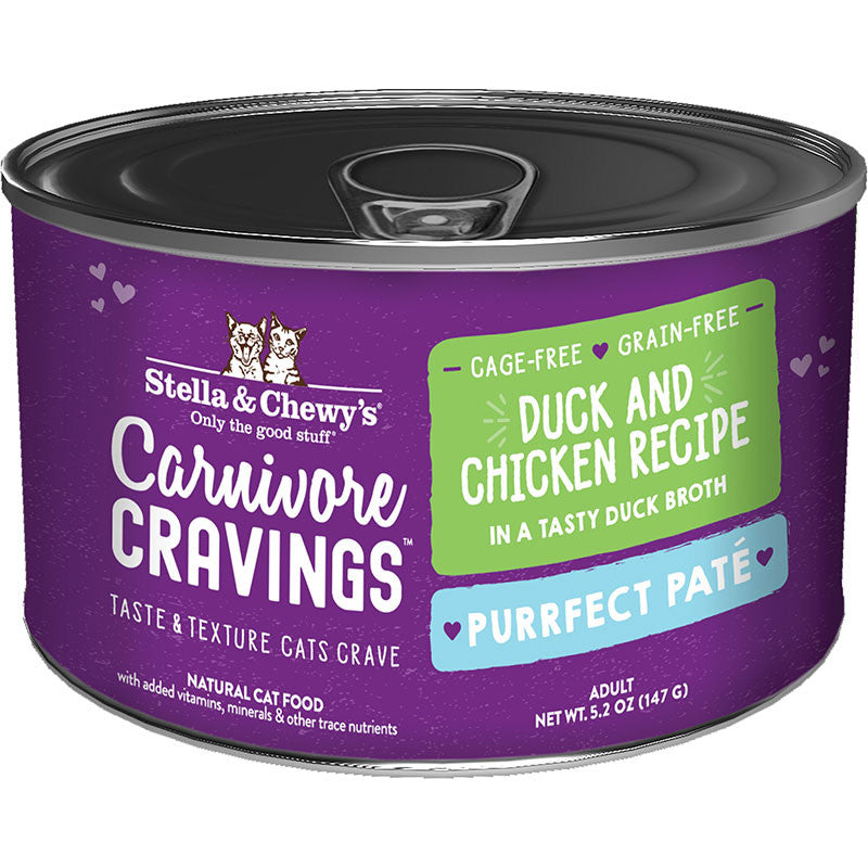 Stella & Chewy's Cat Carnivore Cravings Pate Duck & Chicken 5.2oz 810027371065