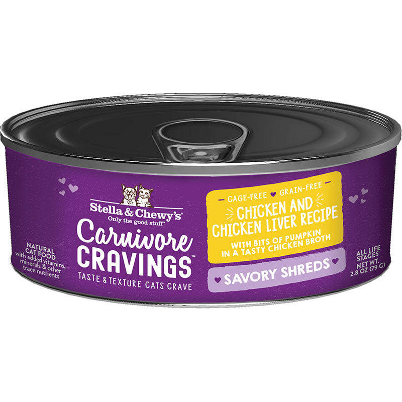 Stella & Chewy's Cat Carnivore Cravings Shred Chicken & Liver 2.8oz 810027371133