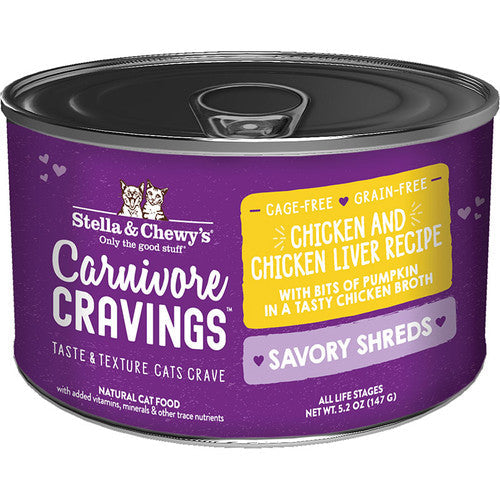 Stella & Chewy’s Cat Carnivore Cravings Shred Chicken Liver 5.2oz