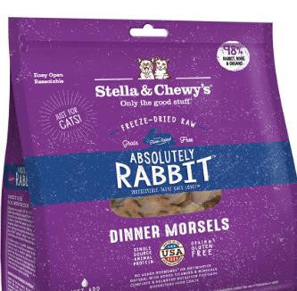 Stella & Chewy's Cat Freeze Dried Rabbit Morsels 18oz {L+1x} 860328 852301008564