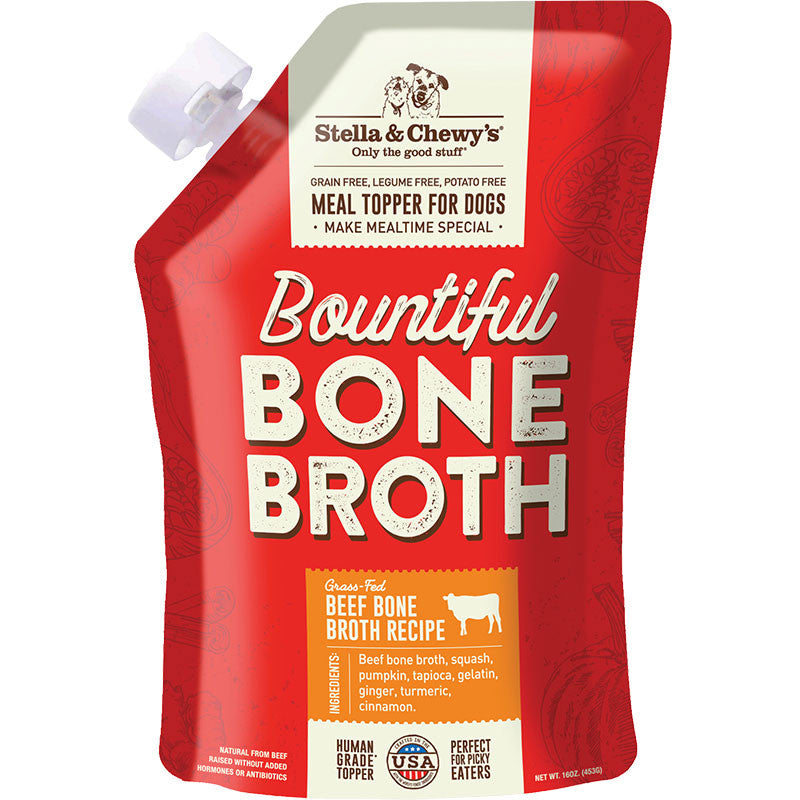Stella & Chewy's Dog Bountiful Bone Broth Beef 16oz 810027370709