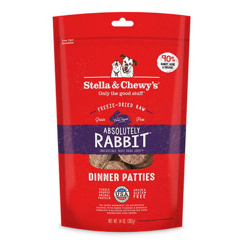 Stella & Chewy’s Dog Freeze Dried Rabbit Patties 25oz {L + 1x} 860327