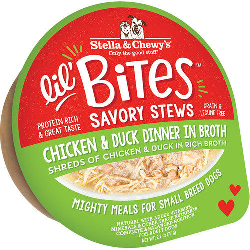 Stella & Chewy’s Dog Lil Bites Savory Stew Chicken Duck 2.7oz