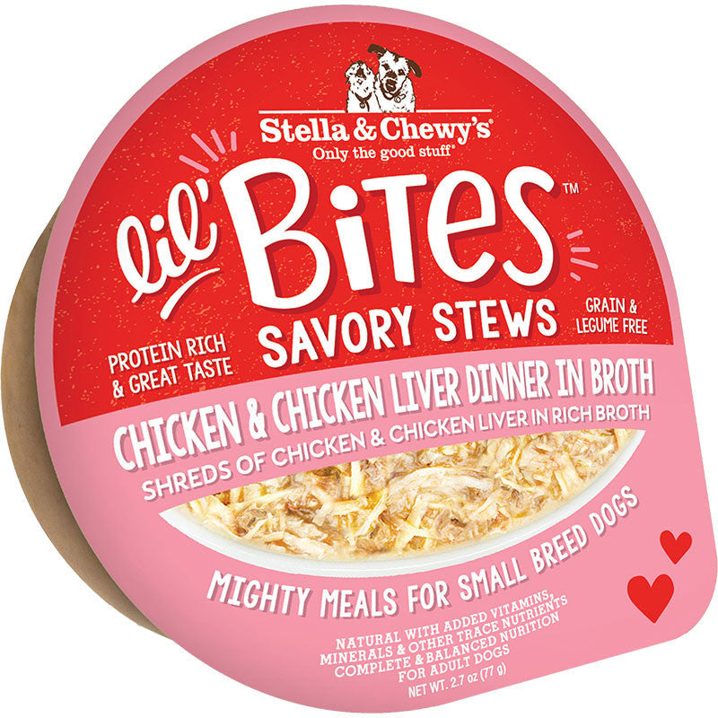 Stella & Chewy's Dog Lil Bites Savory Stew Chicken & Liver 2.7oz   810027370822