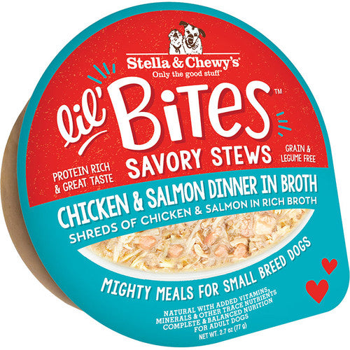 Stella & Chewy’s Dog Lil Bites Savory Stew Chicken Salmon 2.7oz