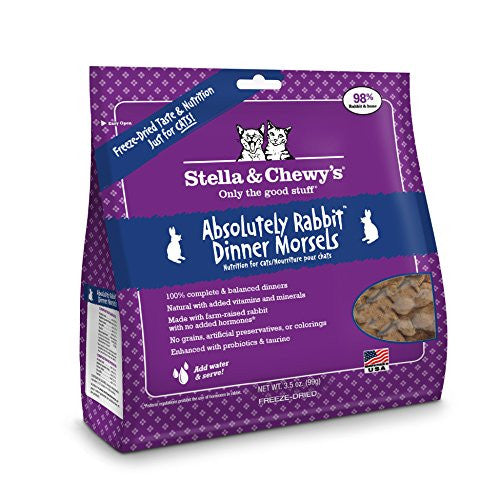 Stella & Chewy's Freeze-Dried Absolutely Rabbit Dinner for Cats 3.5Z {L+1x} 860243 186011001165