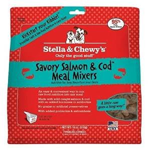 Stella & Chewy's Freeze-Dried Savory Salmon & Cod Meal Mixers - 18 oz. {L+1x} 860138 186011000267
