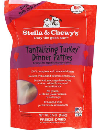 Stella & Chewy’s Freeze - Dried Tantalizing Turkey Dinner 5.5Z {L + 1x} 860241 - Dog